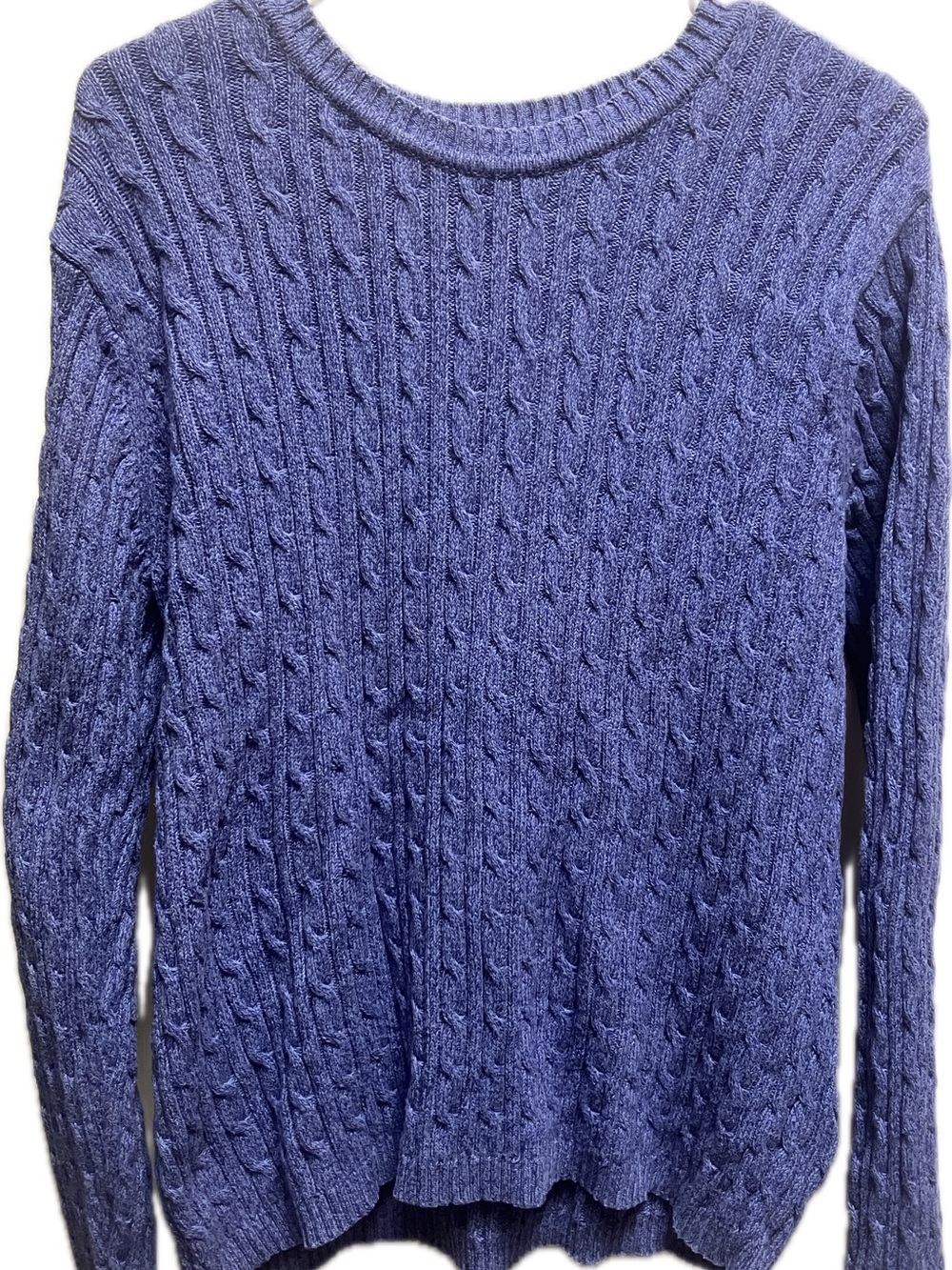 Karen Scott Cable Knit Scoopneck Sweater - Lavender Blue - Picture 5 of 5